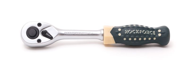 Трещотка реверсивная усиленная с резиновой ручкой 1/4" (72зуб.) ROCKFORCE RF-80222A 17871