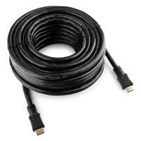 Кабель HDMI Cablexpert CC-HDMI4-15M, 15м, v1.4, 19M/19M, черный, позол.разъемы, экран, пакет