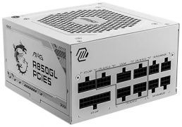 Блок питания MSI MAG A850GL PCIE5 WHITE, 850W, Active PFC, 80  GOLD, Full Modular, Поддержка видеокарт Nvidia® GeForce RTXTM серии 40, MAG A850GL PCIE5 WHITE