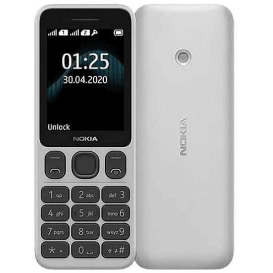 NOKIA 125 DS TA-1253 WHITE, 2.4'', 1 Core, 4MB + 4MB (ROM/RAM), Micro SD, up to 32GB flash, GSM, 2 Sim, Micro-USB, 1020mAh, 91g, 50.5x132x15