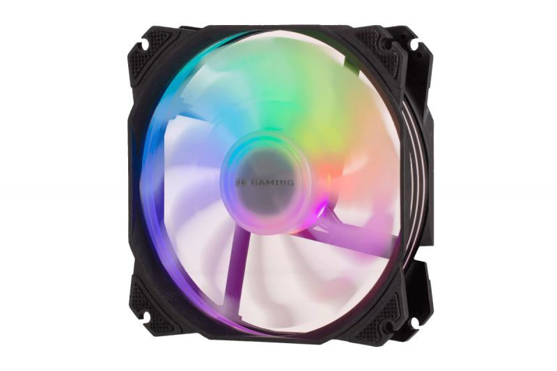 Корпусной вентилятор 2E GAMING AIR COOL (ACF120PA-ARGB ), 120мм,2510-4PIN + 5V 3PIN RGB, белые лопас