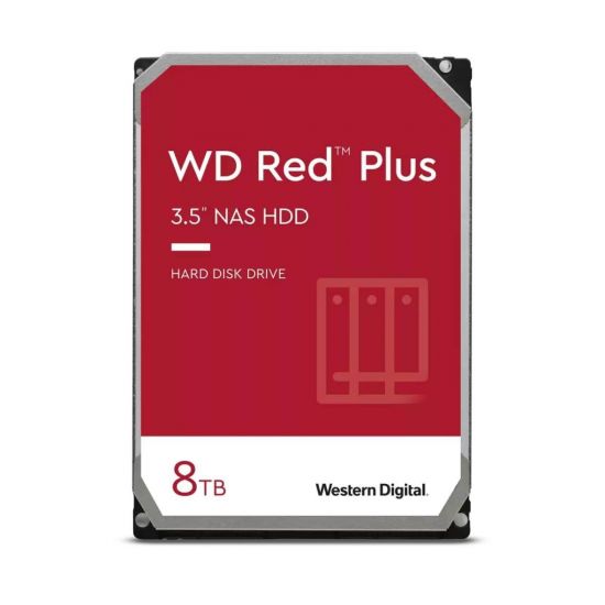 Жесткий диск для NAS систем HDD 8Tb Western Digital RED PLUS SATA 6Gb/s 3.5" 128Mb 5400rpm WD80EFZZ