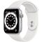 Apple Watch Series 6 GPS, 44mm Silver Aluminium Case with White Sport Band - Regular, Model A2292