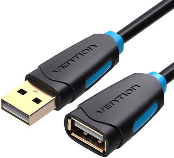 Кабель Vention USB 2.0, M-F Extension Cable 0.5м, Black
