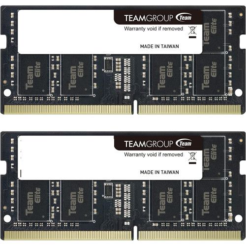 Оперативная память для ноутбука 16GB Kit (2x8GB) DDR4 2666Mhz Team Group ELITE PC4-21300 CL19 SO-DIMM TED416G2666C19DC-S01