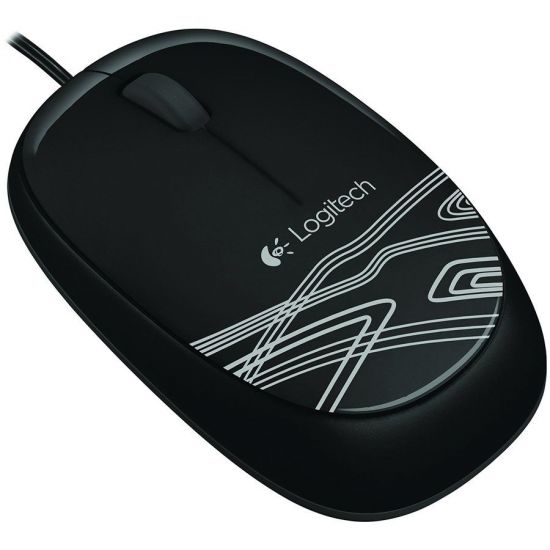 Мышь Logitech M105 Black (черная с рисунком, оптическая, 1000dpi, USB, 1.5м)