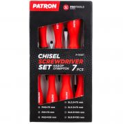 Набор отверток силовых магнитных 7пр SL3.5x75мм, SL5.5x75мм, SL6.5x100мм, SL8х150мм, РН0х75мм, РН1х7 64831 P-7007