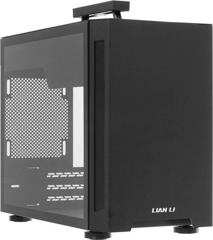 Корпус Lian Li TU-150, Mini-Tower Chassis, ITX, 1x3,5", 2x2,5", 3 слота расширения, USB3.1 Type Cx1, USB3.0 x2, HD Audio, цвет - черный, без блока питания. Алюминий. Боковая стенка - Заколенное стекло.
