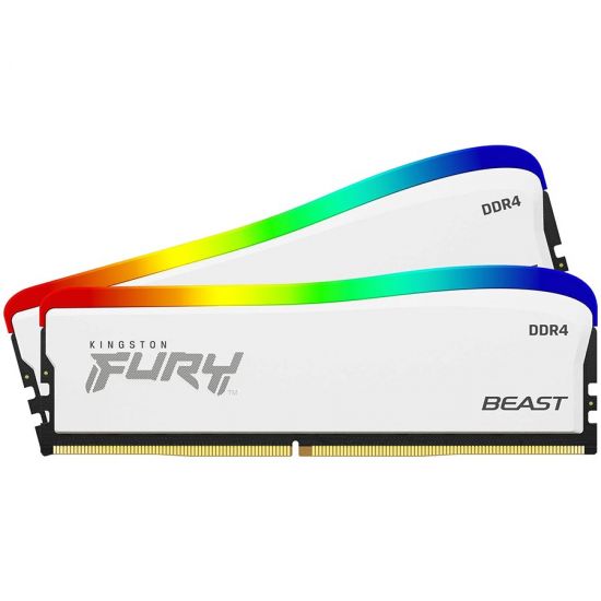 Kingston 32GB 3200MT/s DDR4 CL16 DIMM (Kit of 2) FURY Beast White RGB SE, EAN: 740617330373