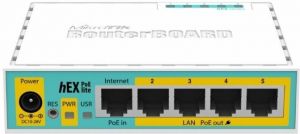 Маршрутизатор Mikrotik  hEX PoE Lite RB750UPR2, 10/100M, 5 Port