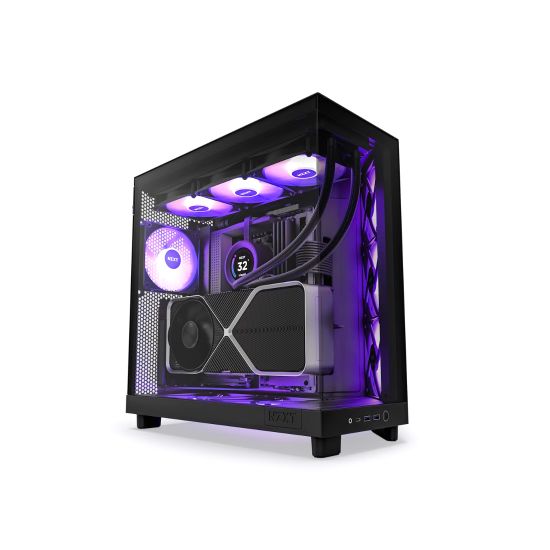 Компьютерный корпус NZXT H6 Flow RGB CC-H61FB-R1 Black без Б/П Компьютерный корпус NZXT H6 Flow RGB CC-H61FB-R1 Black без Б/П