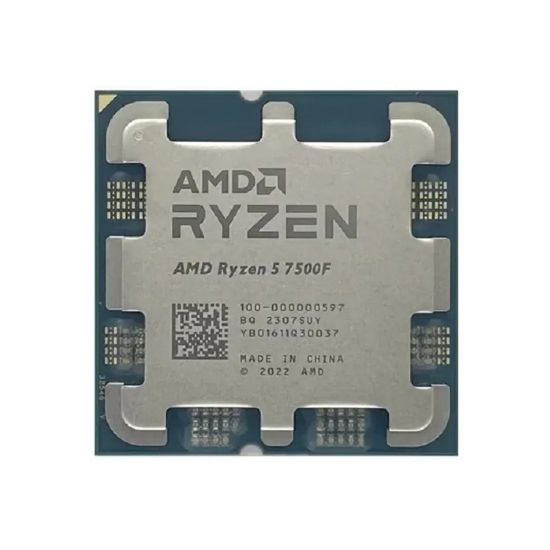 Процессор AMD Ryzen 5 7500F 3,7Гц (5,0ГГц Turbo) Zen4 6-ядер 12-потоков, 6MB L2, 32MB L3, 65W-85W, AM5 100-000000597