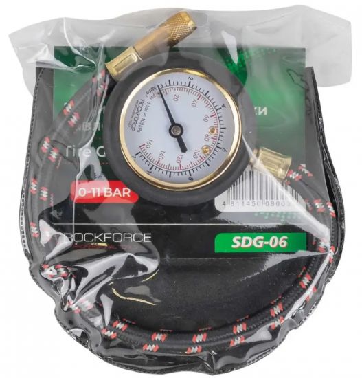 Индикатор  для проверки давления в шинах с гибким шлангом (0-11 Bar) 57061 RF-SDG-06