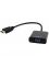Кабель HDMI -> VGA Cablexpert A-HDMI-VGA-03, 19M/15F, длина 15см, аудиовыход Jack3.5