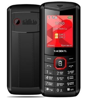 Мобильный телефон Texet TM-D206 черно красный