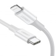 Кабель Ugreen US171 Lightning To Type-C 2.0 Male Cable White 1M, 10493