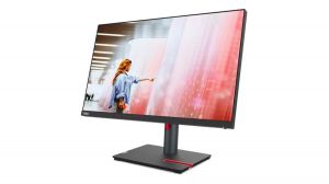 Монитор Lenovo ThinkVision P24q-30 24 inch 2K QHD Monitor (IPS Panel, 60Hz, 4ms, HDMI, DP, DP out, Phone Holder) - Tilt/Swivel/Lift/Pivot Stand