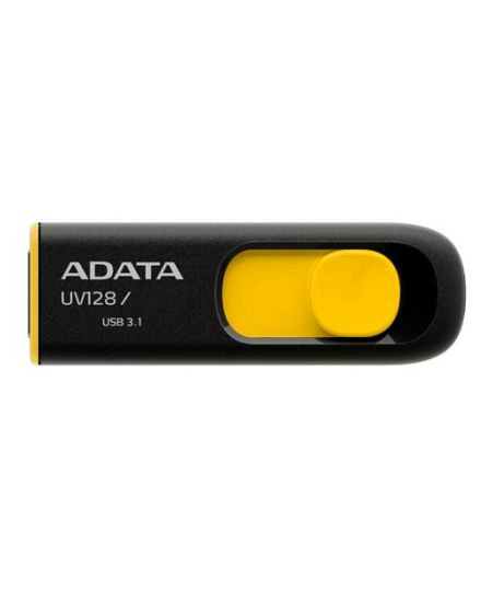 ADATA UV128, 16GB, UFD 3.1, Black/yellow (AUV128-16G-RBY) /