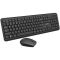 Wireless combo set,Wireless keyboard with Silent switches,105 keys,RU layout,optical 3D Wireless mice 100DPI black