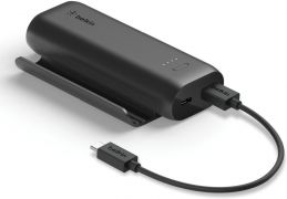 Портативное зарядное устройство Belkin 5000mAh, Stand Play Series, black mass