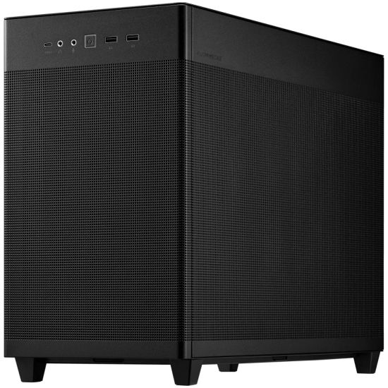 ASUS Prime AP201 MicroATX Case Black - stylish 33-liter MicroATX case with tool-free side panels and a quasi-filter mesh, with support for 360 mm coolers, graphics cards up to 338 mm long, and standard ATX PSUs