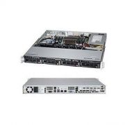 Server Chassis SUPERMICRO 1U CSE-813MTQ-350CB, 4x3.5" SAS/SATA HS HDD Bays, Slim ODD bay, 12"x10" ATX, 1xFH I/O slot, 350W Gold, rail, black