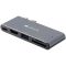 Canyon Multiport Docking Station with 5 port, with Thunderbolt 3 Dual type C male port, 1*Thunderbolt 3 female 1*HDMI 1*USB3.0 1*SD 1*TF. Input 100-240V, Output USB-C PD100W