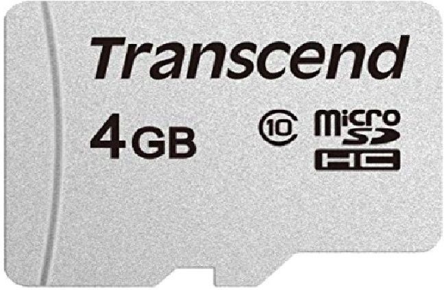 Карта памяти MicroSD 4GB Class 4 Transcend TS4GUSD300S