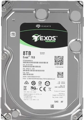 Корпоративный жесткий диск  8Tb Seagate Enterprise EXOS 7E8 256Mb 7200rpm SAS 3,5" ST8000NM0075
