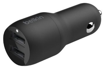 Автомобильное ЗУ Belkin Car Charger 24W Dual USB-A, USB-A - USB-C, 1m, black