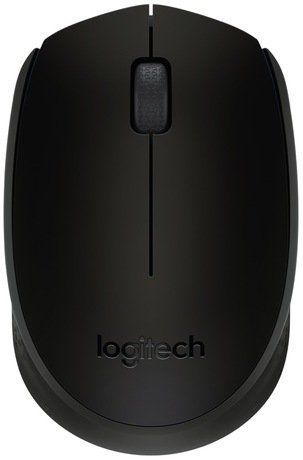 Мышь беспроводная Logitech B170 Black (черная, оптическая, 1000dpi, 2.4 GHz/USB-ресивер)
