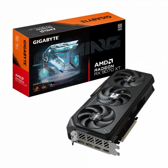 Видеокарта Gigabyte GV-R9070XTGAMING OC-16GD, Radeon RX 9070 XT, 16Gb GDDR6, 256Bit, DP, HDMI, BOX