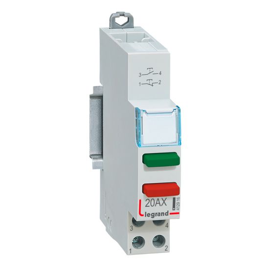 Legrand 412916 CX3 Выкл. кноп. НО НЗ(зел/кр.)