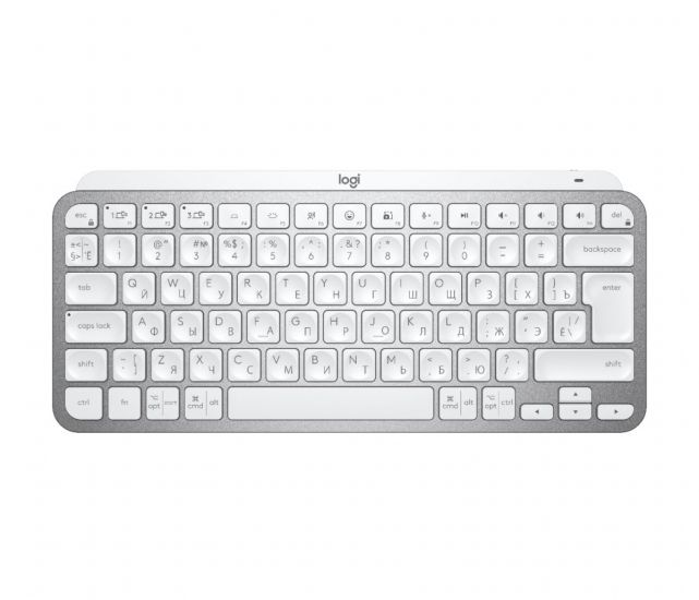 Клавиатура беспроводная Logitech MX Keys Mini Minimalist Wireless Illuminated Keyboard - PALE GREY - RUS - INTNL (M/N: YR0084)