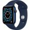 Apple Watch Series 6 GPS, 44mm Blue Aluminium Case with Deep Navy Sport Band - Regular, Model A2292