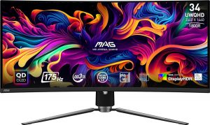 Монитор MSI MPG 341CQPX QD-OLED 34″ UWQHD / 3440×1440 / 240 Гц / OLED / Изогнутый 1800R (MPG 341CQPX QD-OLED)