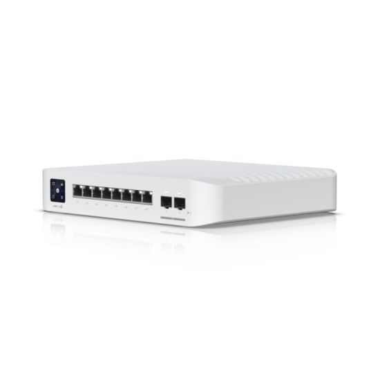 Ubiquiti USW-Pro-8-PoE-EU An 8-port, Layer 3 switch with PoE  and PoE   output. Can power devices with up to 120W, with a power consumption of 30W (Excluding PoE output)