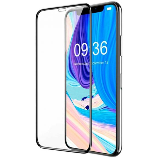 Premium sapphire protective glass BREEZY 0.33mm, 3D, edge to edge, asahi glass, japanese oil, for Iphone 11 Pro Max/Xs Max