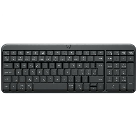 LOGITECH K250 Compact Bluetooth Wireless Keyboard - GRAPHITE - RUS - 2.4GHZ/BT - INTNL-973