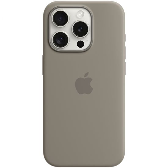 iPhone 15 Pro Silicone Case with MagSafe - Clay,Model A3125