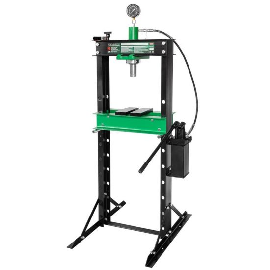 Пресс гидравлический с двухскоростной станцией и манометром напольный 20т, (рабочая высота: 0-1025м 15945 RF-20001 (дерев)