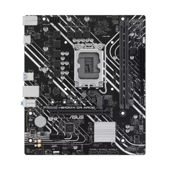 Материнская плата ASUS PRIME H610M-K D4 ARGB, LGA1700 2xDDR4 4xSATA3 M.2 HDMI mATX