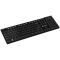 CANYON 2.4GHZ wireless keyboard, 104 keys, slim design, chocolate key caps, RU layout (black), 425*130*235mm, 0.398kg