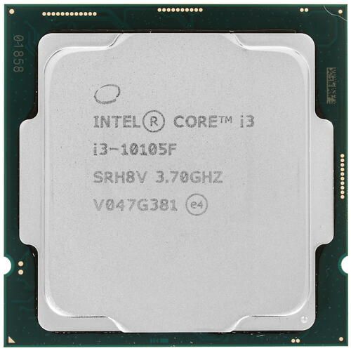 CPU Intel Core i3-10105F 3,7GHz (4,4GHz) 6Mb 4/8 Core Comet Lake 65W FCLGA1200 Tray (CM8070104291321)