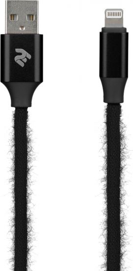 КАБЕЛЬ 2E FUR USB 2 TO LIGHTNING CABLE, BLACK,1M