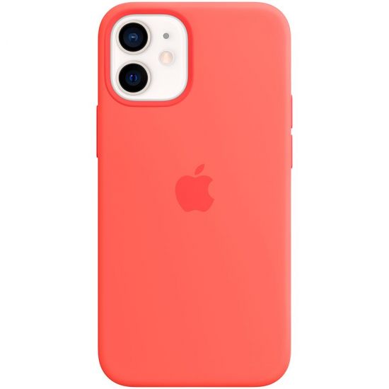iPhone 12 mini Silicone Case with MagSafe - Pink Citrus