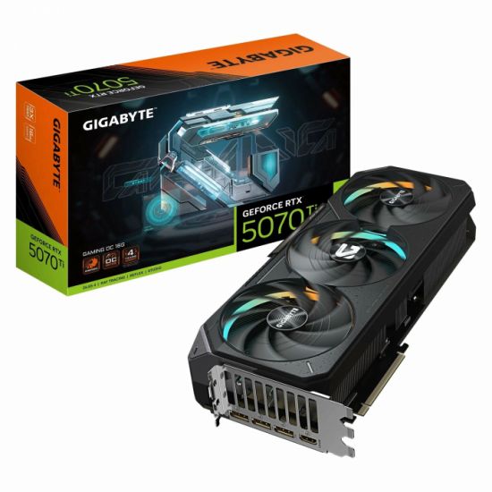 Видеокарта Gigabyte GV-N507TGAMING OC-16GD, RTX 5070Ti GAMING OC, 16G GDDR7, 256bit, HDMI, DP, BOX
