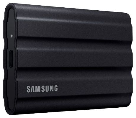 Внешний SSD 2000Gb Samsung T7 Shield USB 3.2 Gen.2 (10 Гбит/c) AES 256 Черный MU-PE2T0S/EU