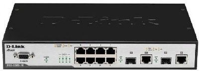 DGS-3200-10/E  D-Link 8-Port Managed L2 Gigabit Switch +2 combo 10/100/1000Base-T/SFP