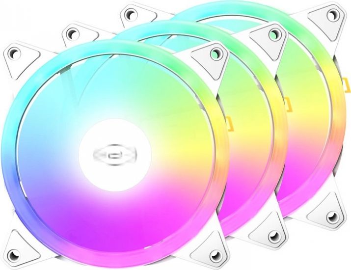Вентилятор для корпуса PCCooler F3 T120 ARGB WH 3IN1 3x120mm 500-1800 ± 10% RPM White